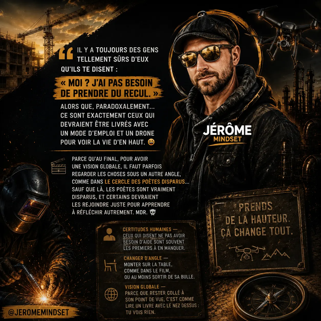 Prends de la hauteur. Ça change tout. — Jérôme Mindset, perspective et recul